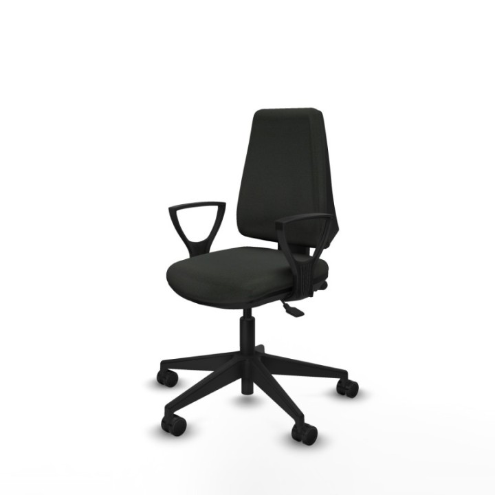 Elche AS bali negro brazos fijos base piramidal ruedas nailon 65mm