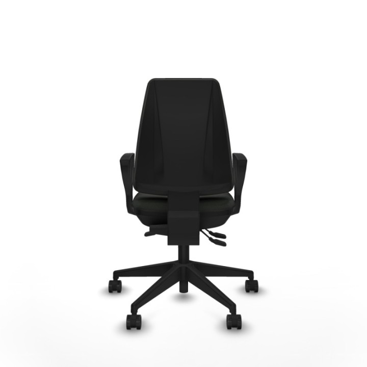 Elche AS bali negro brazos fijos base piramidal ruedas nailon 65mm