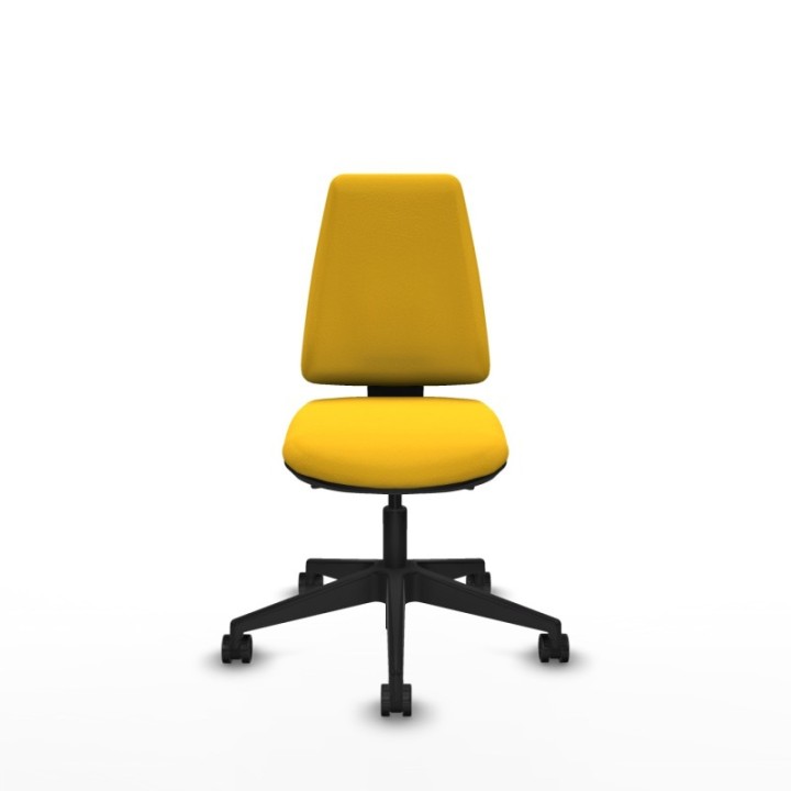 Elche AS similpiel amarillo base piramidal ruedas nailon 65mm