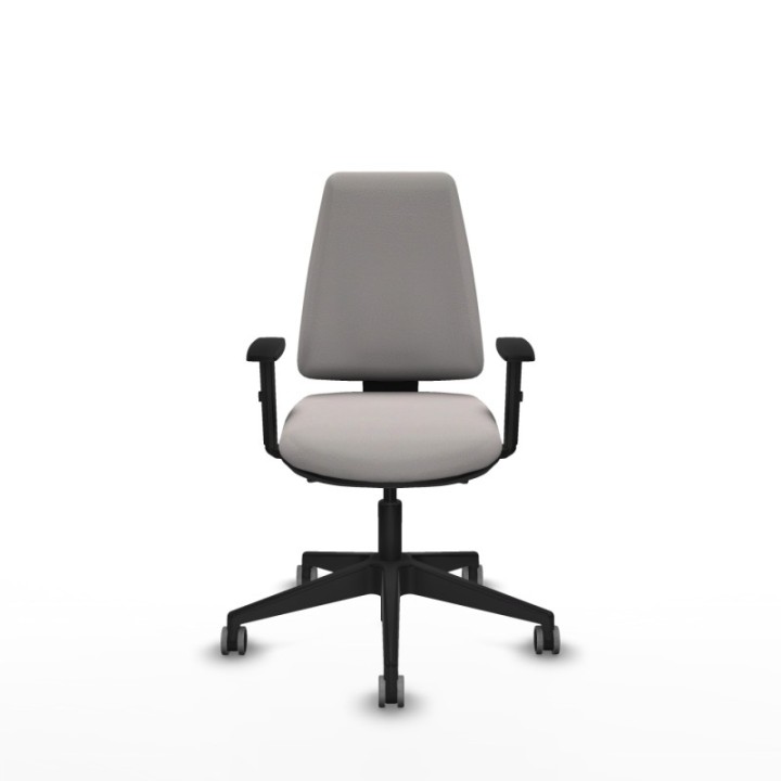 Elche AS similpiel blanco brazos 1D base piramidal ruedas engomadas 65mm