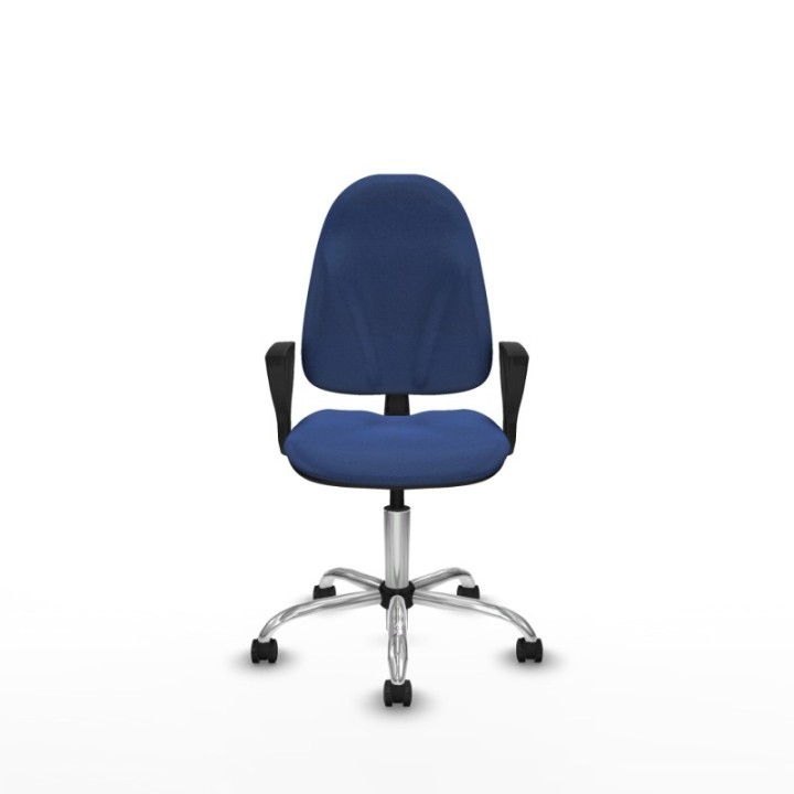 Algarra CP bali azul marino brazos fijos base cromada ruedas autofrenantes 50mm