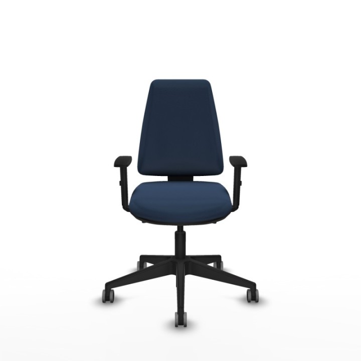 Elche AS similpiel azul marino brazos 1D base piramidal ruedas engomadas 65mm