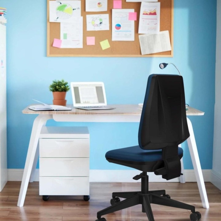 Elche AS similpiel gris base piramidal ruedas nailon 65mm