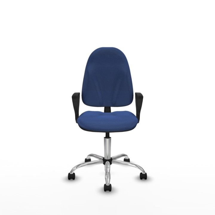 Algarra CP bali azul marino brazos fijos base cromada ruedas nailon 50mm