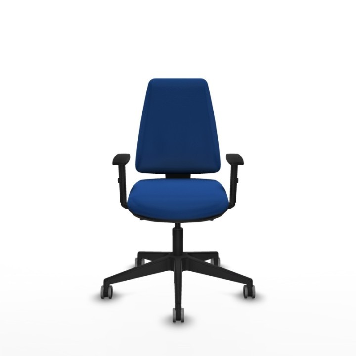 Elche AS similpiel azul brazos 1D base piramidal ruedas engomadas 65mm