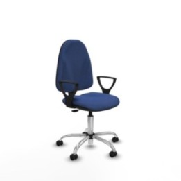 Algarra CP bali azul marino brazos fijos base cromada ruedas engomadas 50mm