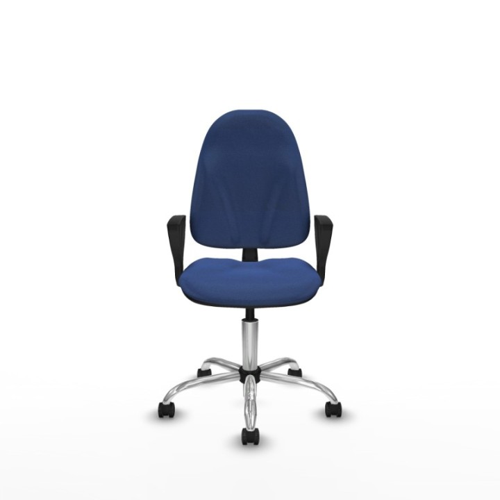 Algarra CP bali azul marino brazos fijos base cromada ruedas engomadas 50mm