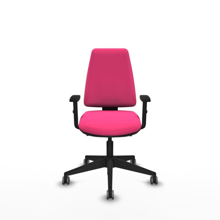 Elche AS similpiel rosa brazos 1D base piramidal ruedas engomadas 65mm