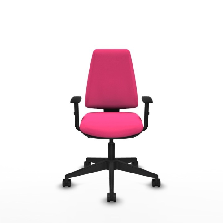 Elche AS similpiel rosa brazos 1D base piramidal ruedas nailon 65mm