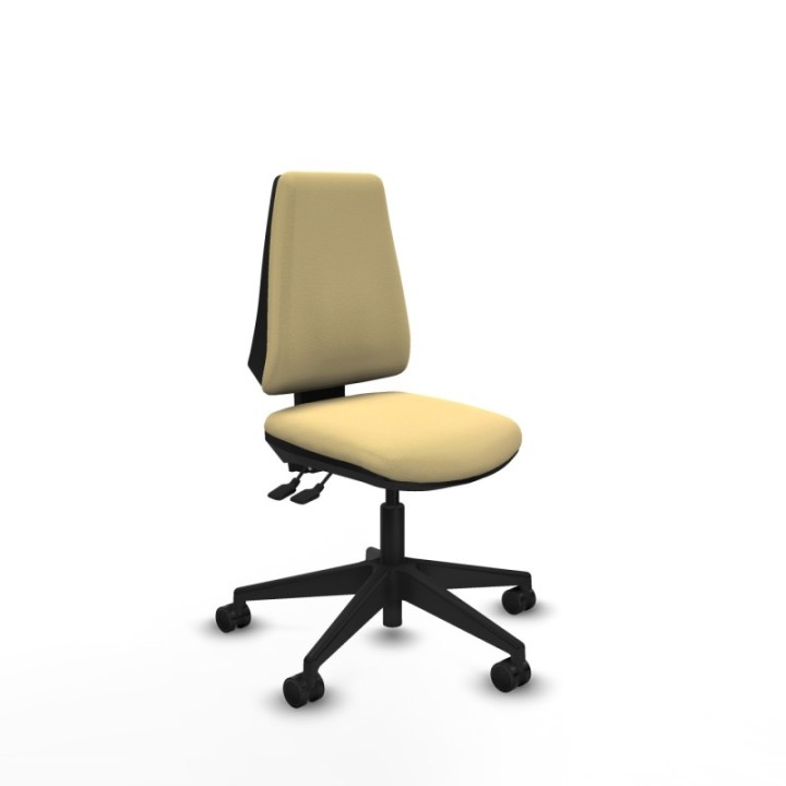 Elche AS similpiel crema base piramidal ruedas nailon 65mm