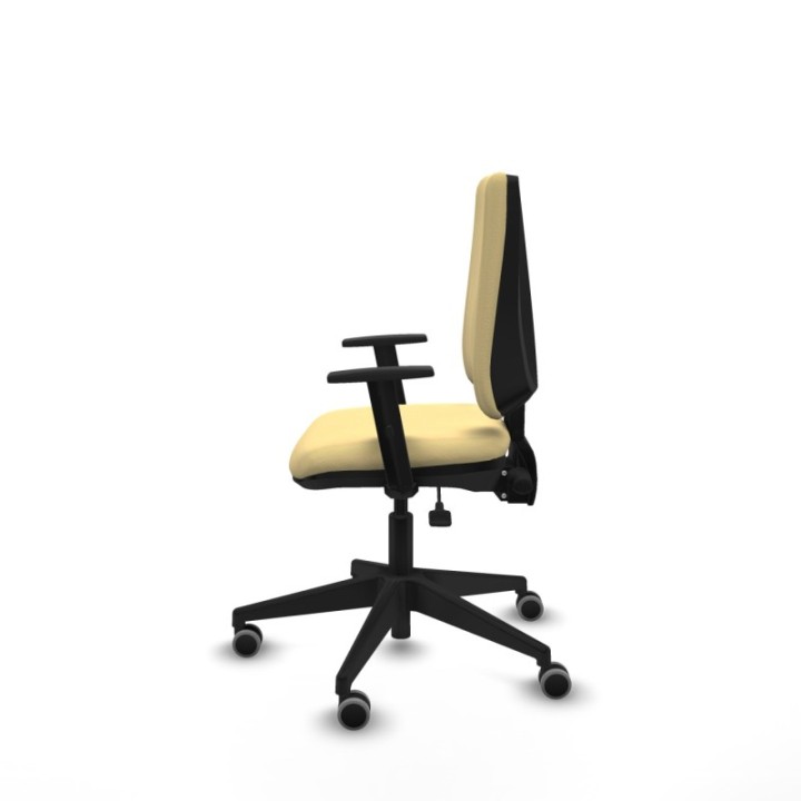 Elche AS similpiel crema brazos 1D base piramidal ruedas engomadas 65mm