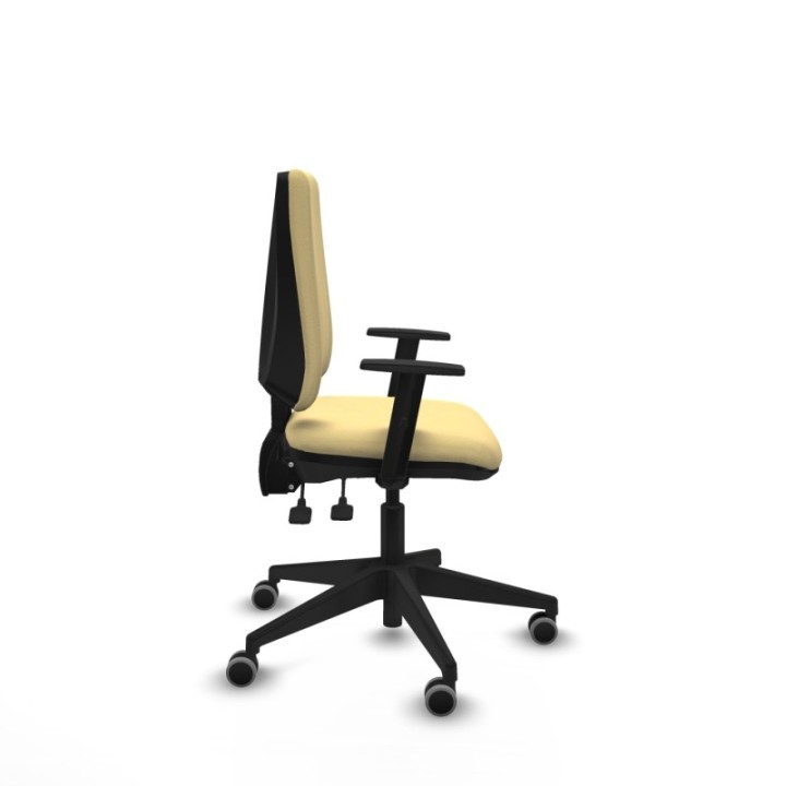 Elche AS similpiel crema brazos 1D base piramidal ruedas engomadas 65mm