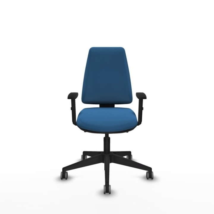 Elche AS similpiel azul claro brazos 1D base piramidal ruedas engomadas 65mm