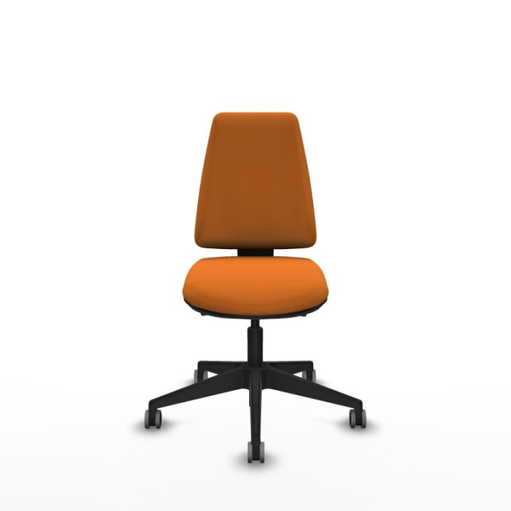 Elche AS similpiel naranja base piramidal ruedas engomadas 65mm