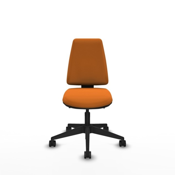 Elche AS similpiel naranja base piramidal ruedas nailon 65mm