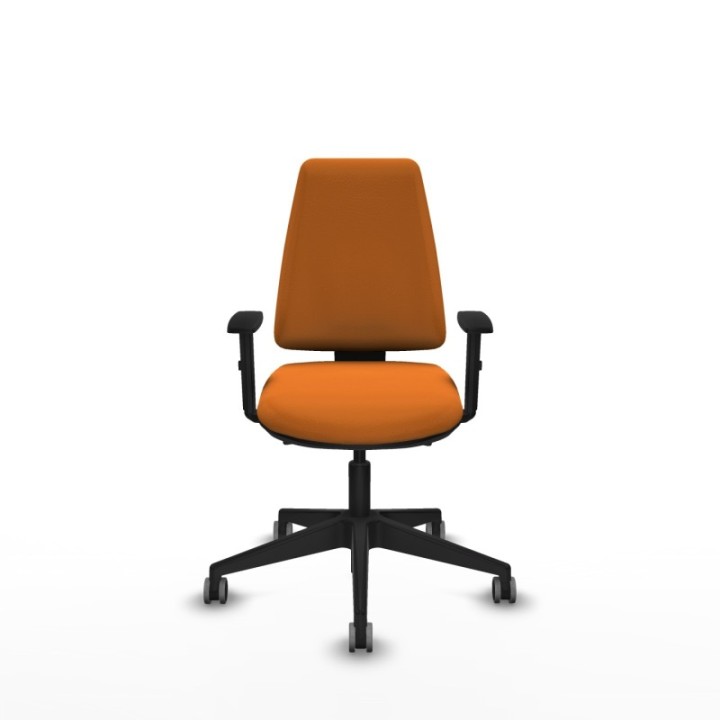 Elche AS similpiel naranja brazos 1D base piramidal ruedas engomadas 65mm