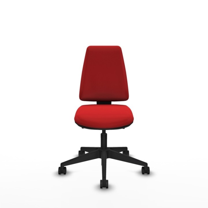 Elche AS similpiel rojo base piramidal ruedas nailon 65mm