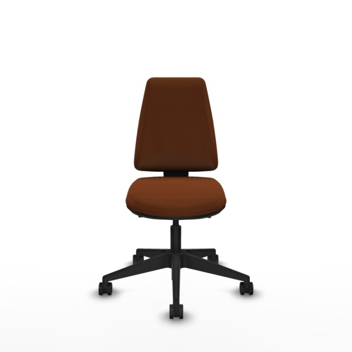 Elche AS similpiel marrón base piramidal ruedas nailon 65mm