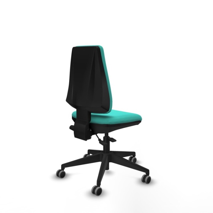 Elche AS similpiel turquesa base piramidal ruedas engomadas 65mm