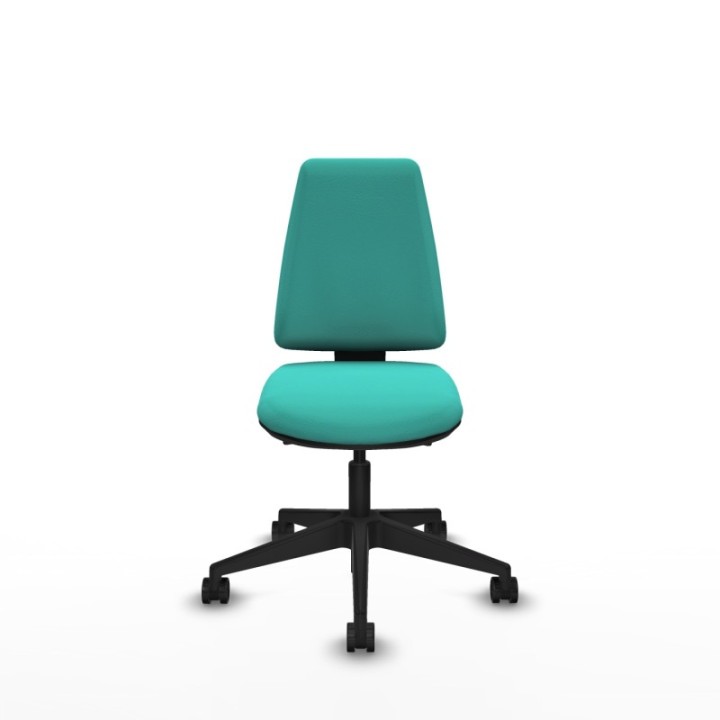 Elche AS similpiel turquesa base piramidal ruedas nailon 65mm