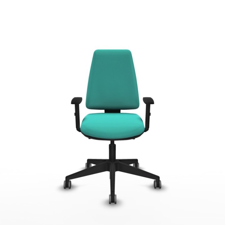 Elche AS similpiel turquesa brazos 1D base piramidal ruedas engomadas 65mm