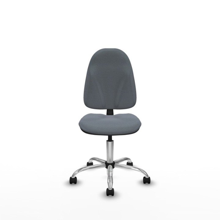 Algarra CP bali gris  base cromada ruedas nailon 50mm