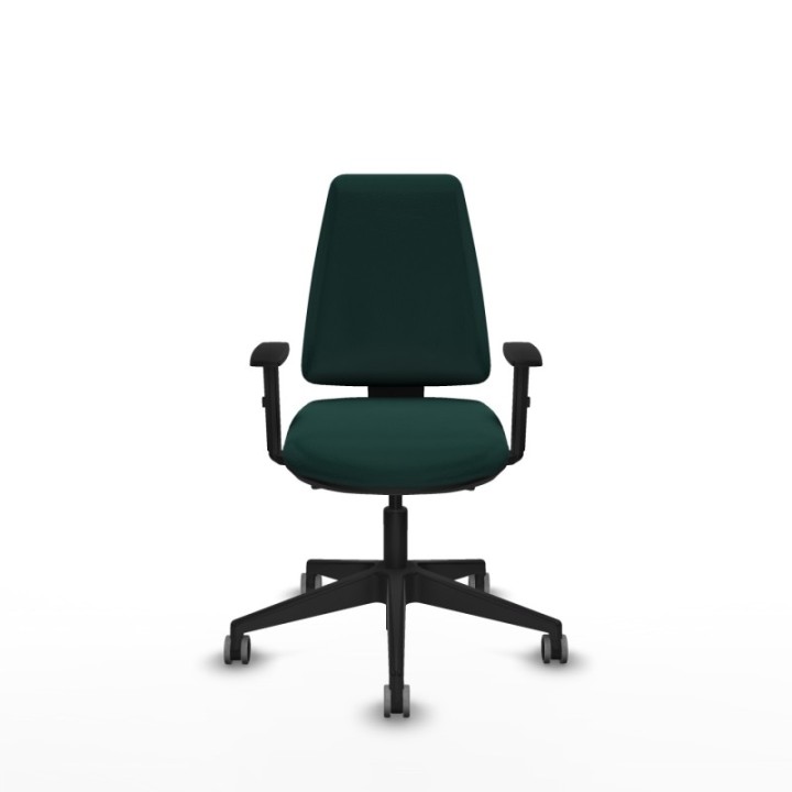 Elche AS similpiel verde botella brazos 1D base piramidal ruedas engomadas 65mm