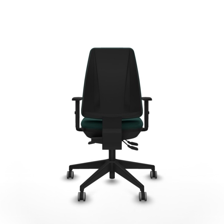 Elche AS similpiel verde botella brazos 1D base piramidal ruedas engomadas 65mm