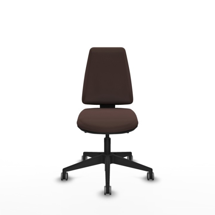 Elche AS similpiel marrón oscuro base piramidal ruedas engomadas 65mm