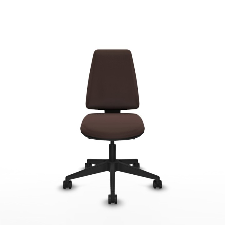 Elche AS similpiel marrón oscuro base piramidal ruedas nailon 65mm