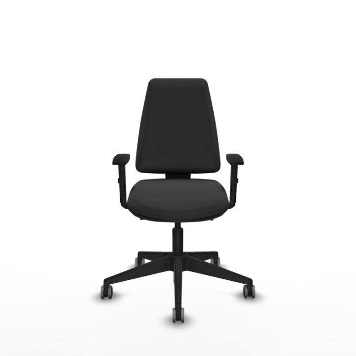 Elche AS similpiel gris oscuro brazos 1D base piramidal ruedas engomadas 65mm