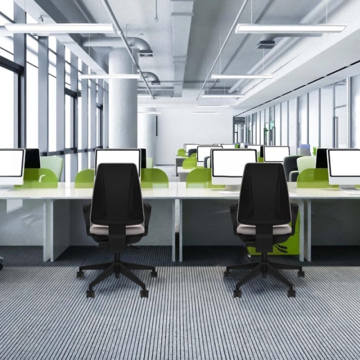 Elche AS similpiel gris oscuro brazos fijos base piramidal ruedas nailon 65mm