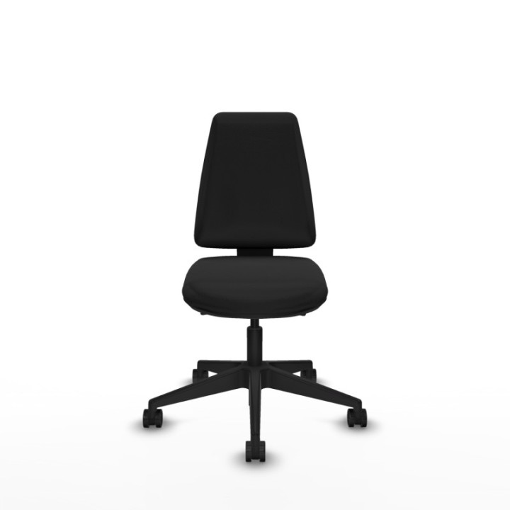 Elche AS similpiel negro base piramidal ruedas nailon 65mm