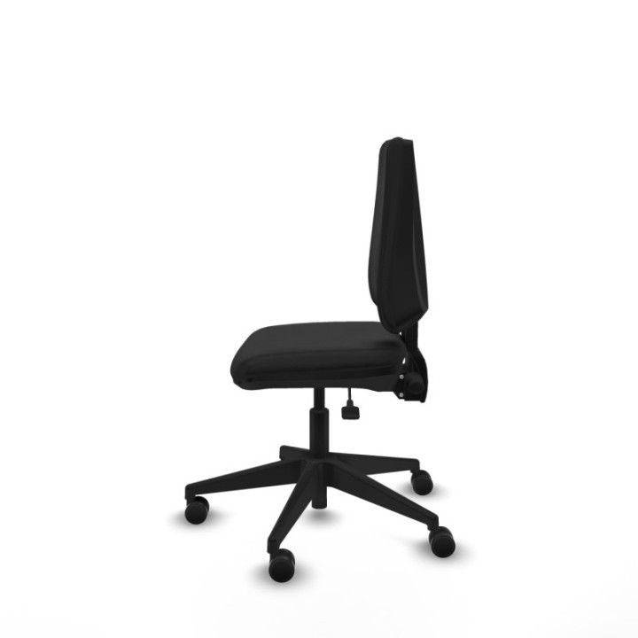 Elche AS similpiel negro base piramidal ruedas nailon 65mm