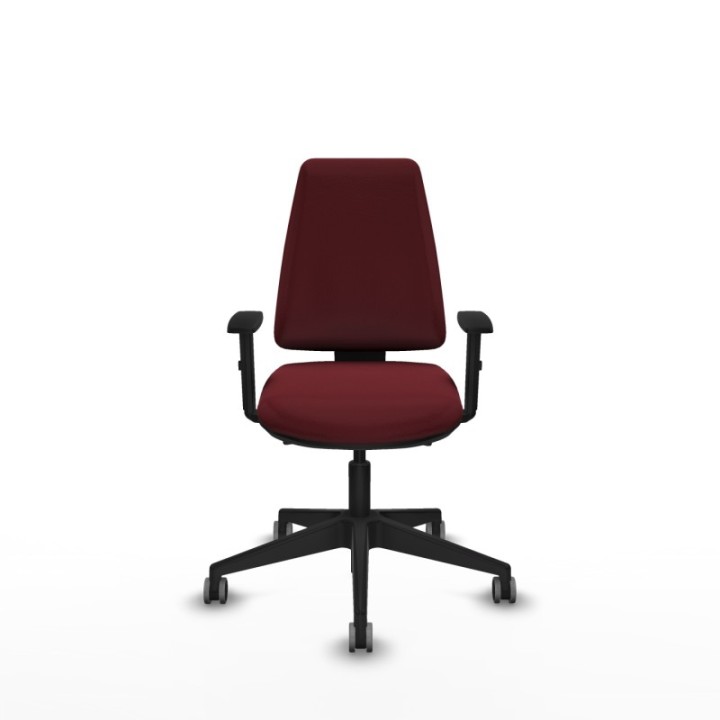 Elche AS similpiel granate brazos 1D base piramidal ruedas engomadas 65mm