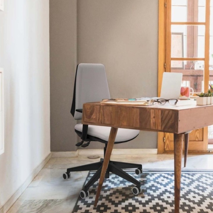 Elche AS similpiel granate brazos 1D base piramidal ruedas engomadas 65mm