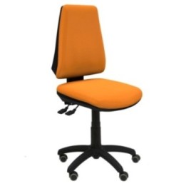 Silla Elche asincro similpiel naranja ruedas de parqué