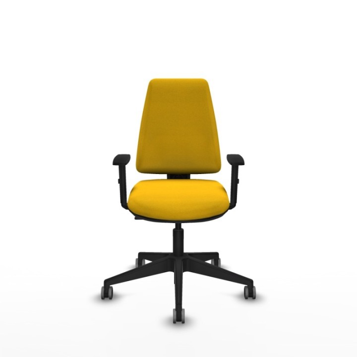 Elche CP bali amarillo brazos 1D base piramidal ruedas engomadas 65mm