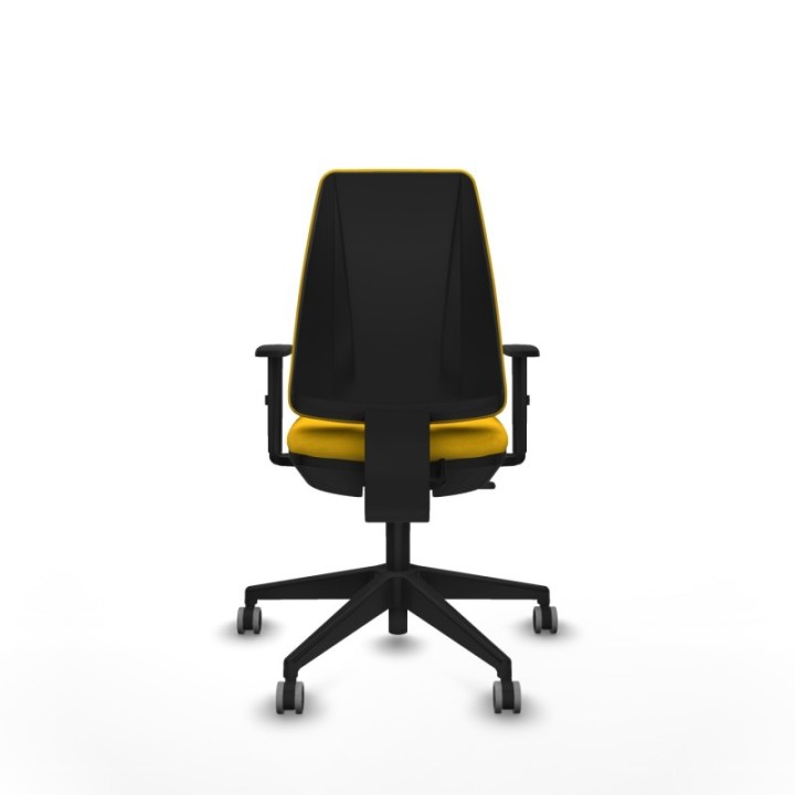 Elche CP bali amarillo brazos 1D base piramidal ruedas engomadas 65mm