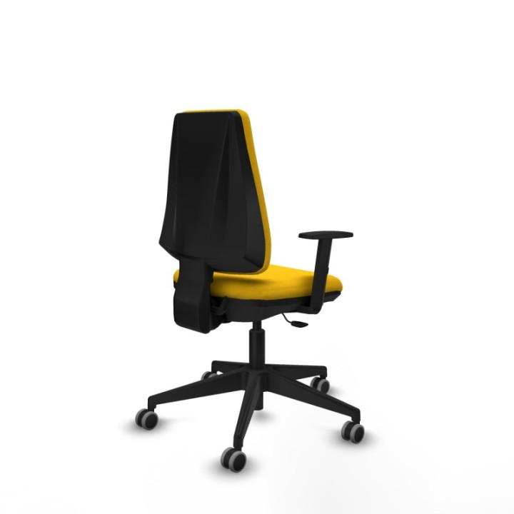 Elche CP bali amarillo brazos 1D base piramidal ruedas engomadas 65mm