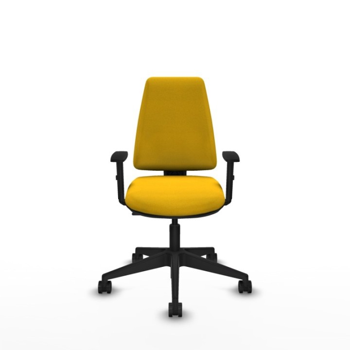 Elche CP bali amarillo brazos 1D base piramidal ruedas nailon 65mm