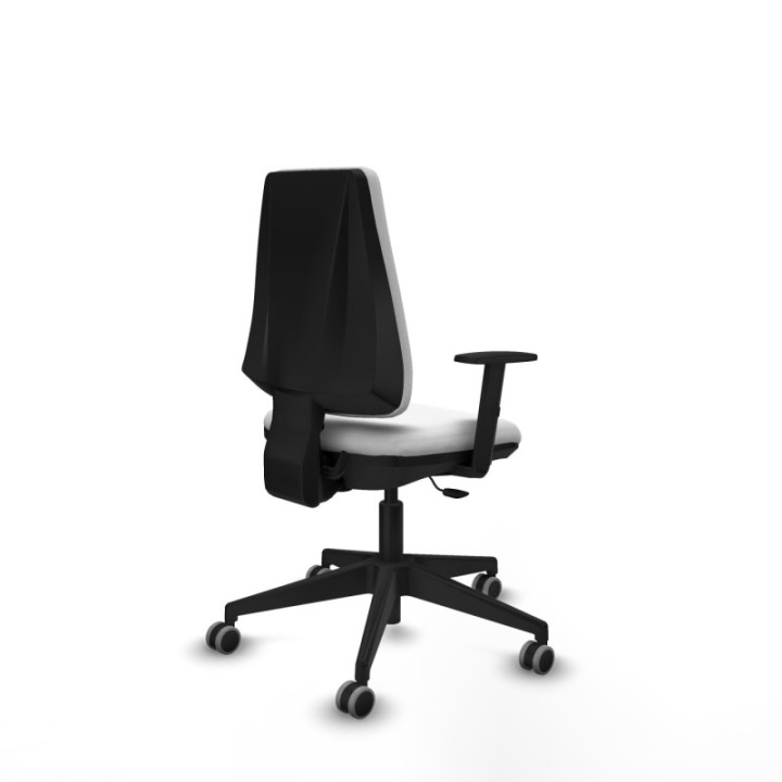 Elche CP bali blanco brazos 1D base piramidal ruedas engomadas 65mm