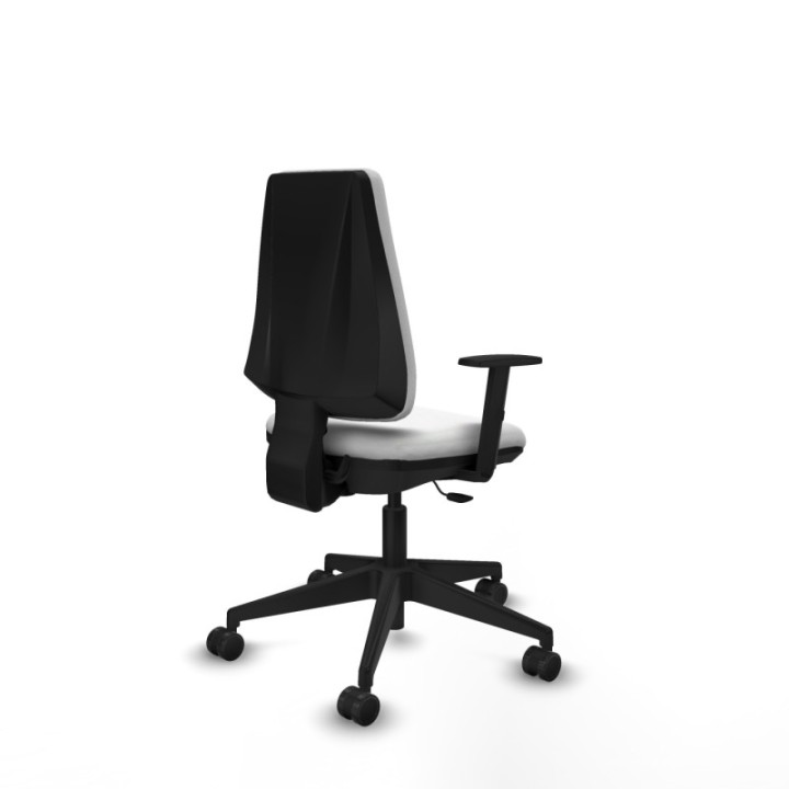 Elche CP bali blanco brazos 1D base piramidal ruedas nailon 65mm