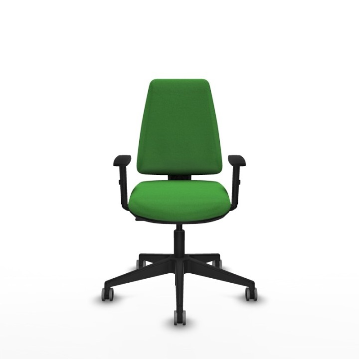 Elche CP bali verde brazos 1D base piramidal ruedas engomadas 65mm