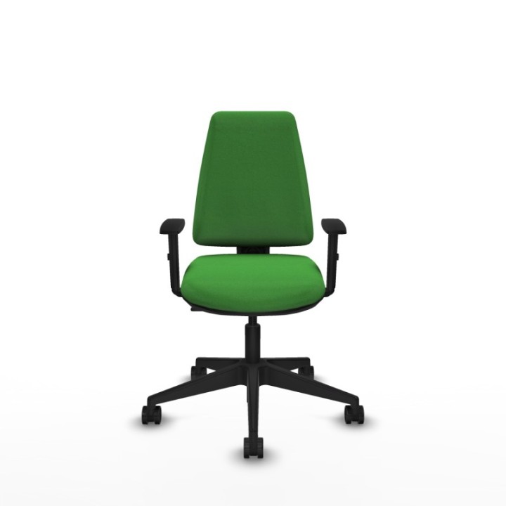 Elche CP bali verde brazos 1D base piramidal ruedas nailon 65mm