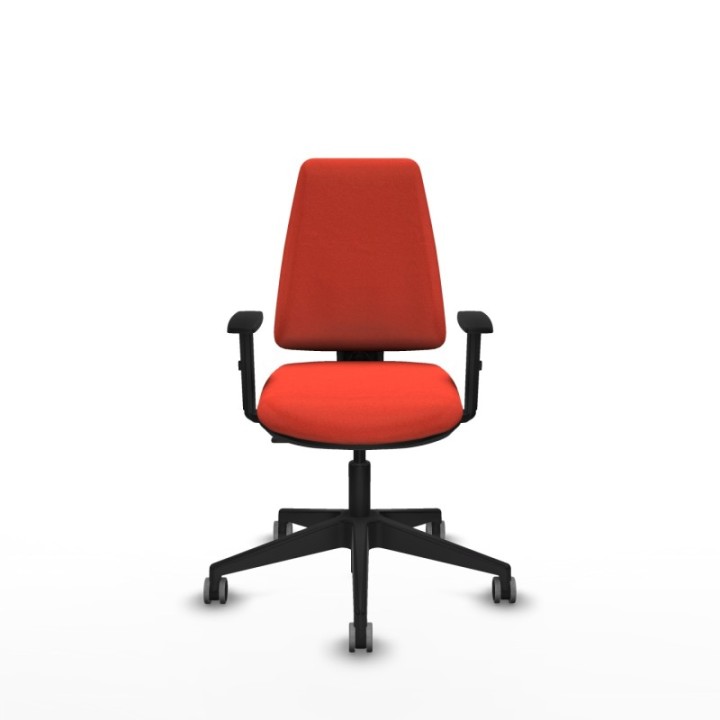 Elche CP bali naranja oscuro brazos 1D base piramidal ruedas engomadas 65mm