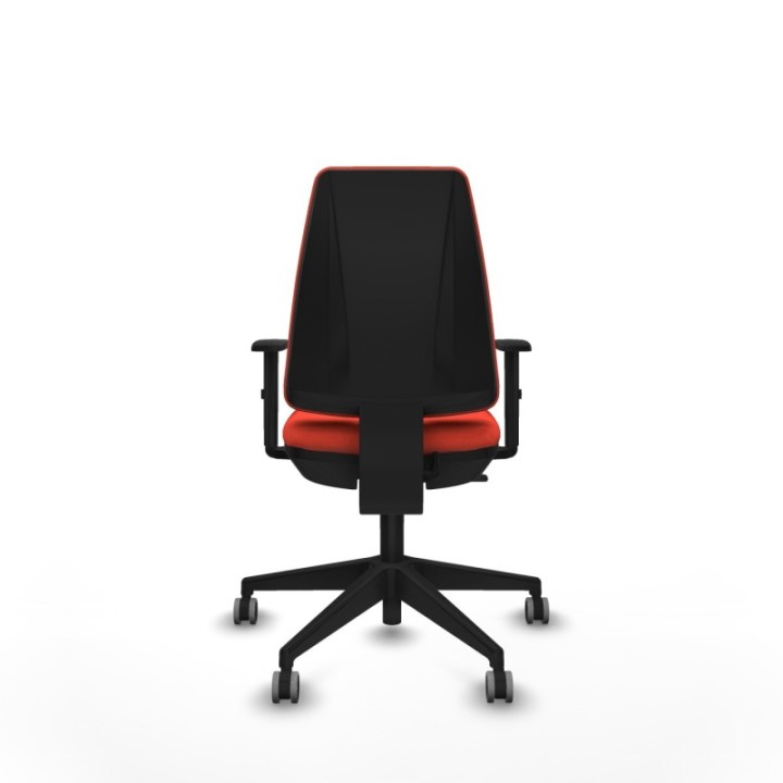 Elche CP bali naranja oscuro brazos 1D base piramidal ruedas engomadas 65mm