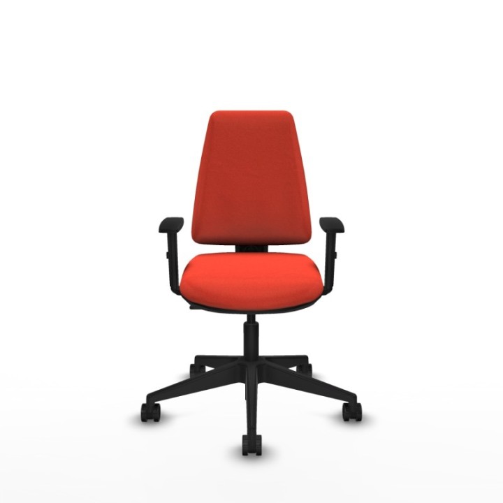 Elche CP bali naranja oscuro brazos 1D base piramidal ruedas nailon 65mm