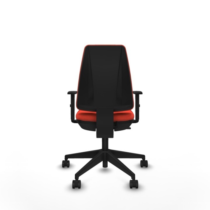 Elche CP bali naranja oscuro brazos 1D base piramidal ruedas nailon 65mm