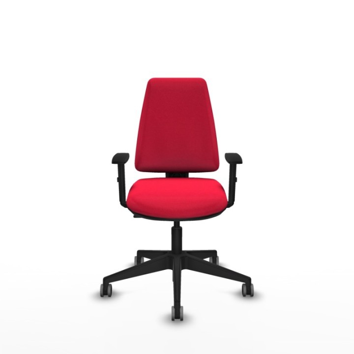 Elche CP bali rojo brazos 1D base piramidal ruedas engomadas 65mm